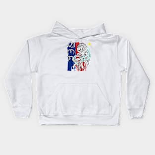 Philippine Flag-Tribal line Art Jellyfish / Baybayin word Sinag (Flash of light) Kids Hoodie